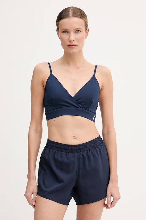 Hummel biustonosz do jogi kolor granatowy gładki 232394