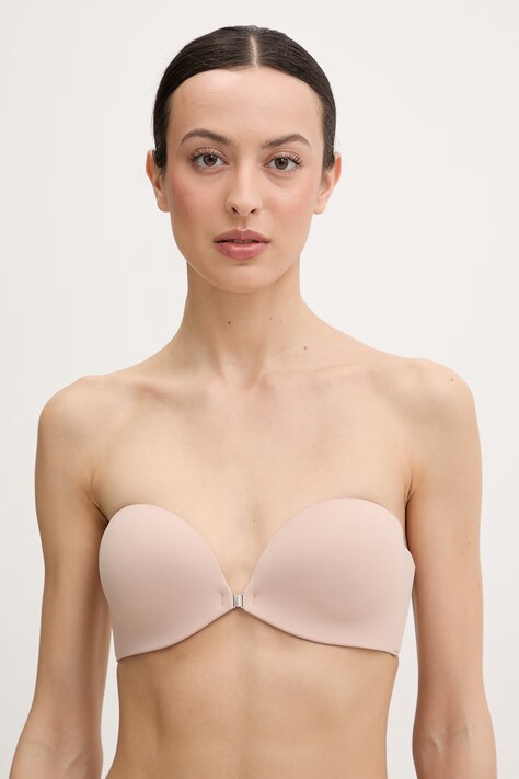 Calvin Klein Underwear biustonosz bezszwowy beżowy LV00QF8413