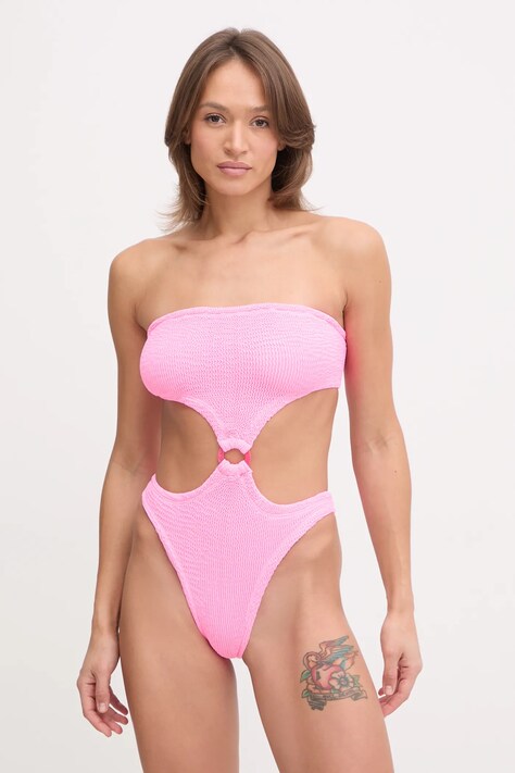 PARAMIDONNA jednoczęściowy strój kąpielowy kolor różowy miękka miseczka CR26TBM