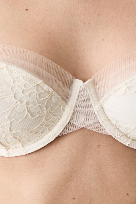 Calvin Klein Underwear nedrček čipkast bež LV00QF8630