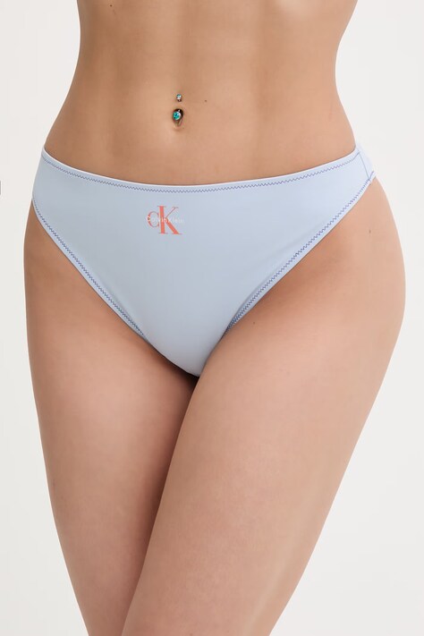 Calvin Klein mutandine da spiaggia da donna blu LV00Q61147