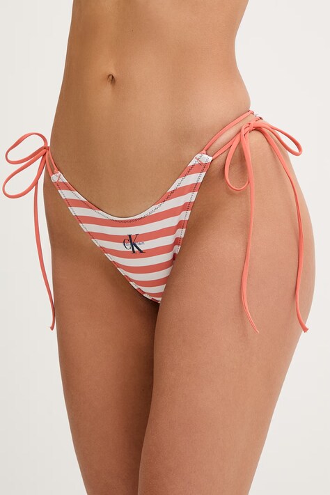 Calvin Klein figi kąpielowe damskie pomarańczowe LV00Q61215