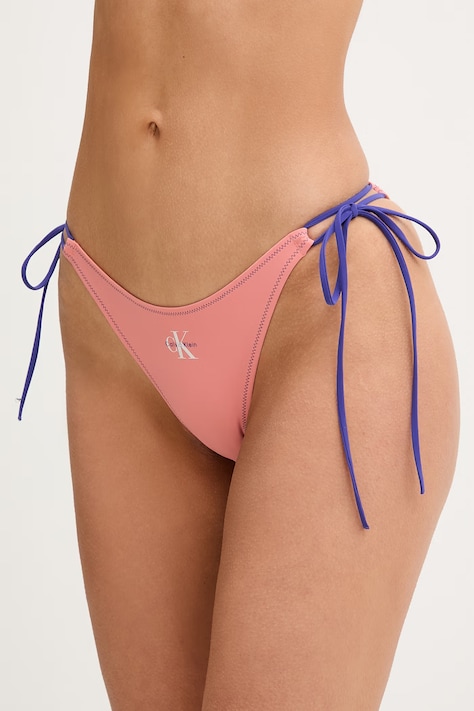 Calvin Klein plavkové kalhotky dámské oranžové LV00Q61215