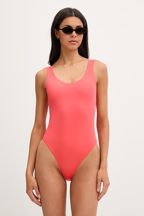Calvin Klein strój kąpielowy jednoczęściowy damski różowy LV00Q61205