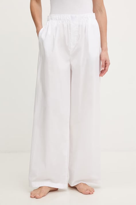 Calvin Klein Underwear spodnie piżamowe damskie bawełniane białe LV00QS7597
