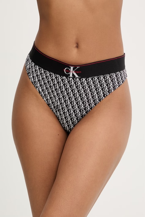 Calvin Klein Underwear tangá dámske čierne LV00QF8813