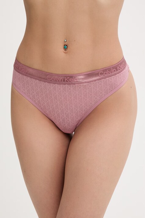 Calvin Klein Underwear tanga dámské růžové LV00QF8873