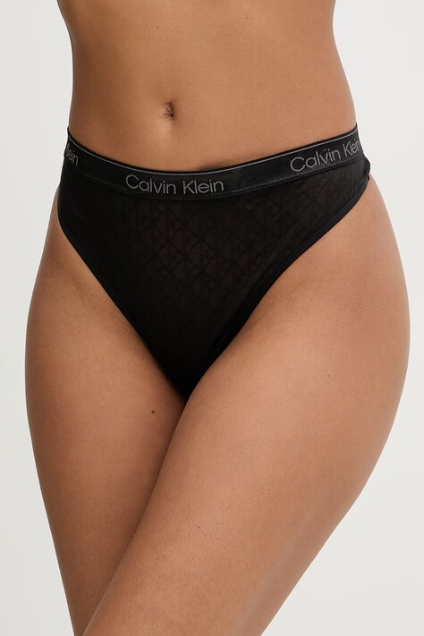 Calvin Klein Underwear stringi damskie czarne LV00QF8873