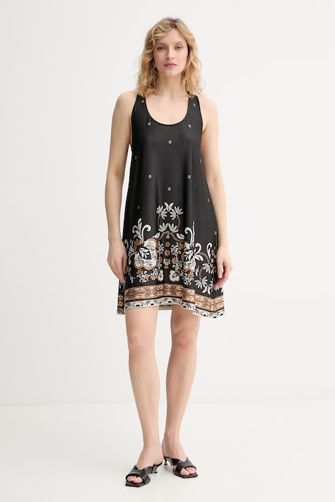 Twinset sukienka plażowa damska czarna 261LB2KBB