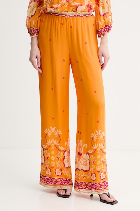 Twinset spodnie plażowe damskie pomarańczowe 261LB2LDD