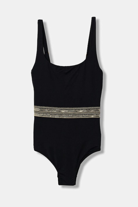 Twinset jednoczęściowy strój kąpielowy kolor czarny miękka miseczka 261LBMG00