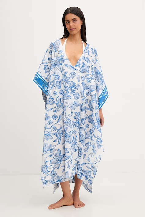 Twinset plážová šatka dámska modrá 261LM5BHH