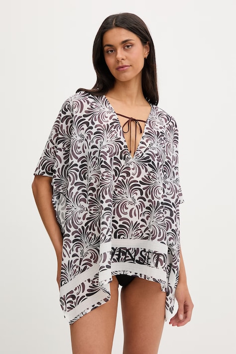 Twinset plážová šatka dámska hnedá 261LM5BLL