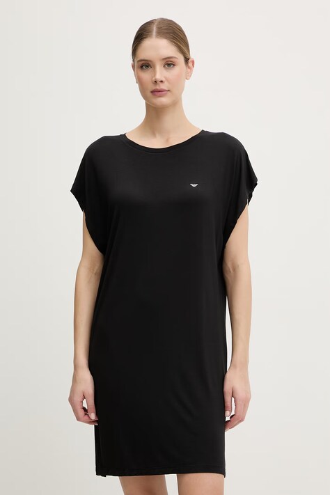 Emporio Armani Underwear koszulka piżamowa damska z wiskozą czarna EW002965 AF19024