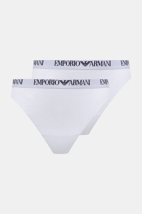 Emporio Armani Underwear Figi damskie z bawełną 2-pack białe EW000403 AF13033