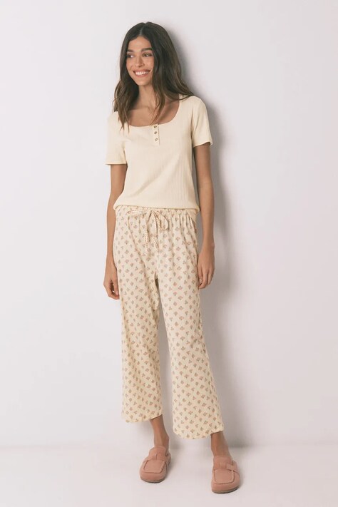 women'secret piżama damska kolor żółty 3593009