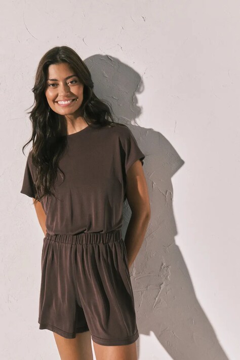 women'secret kombinezon plażowy kolor brązowy 5543686