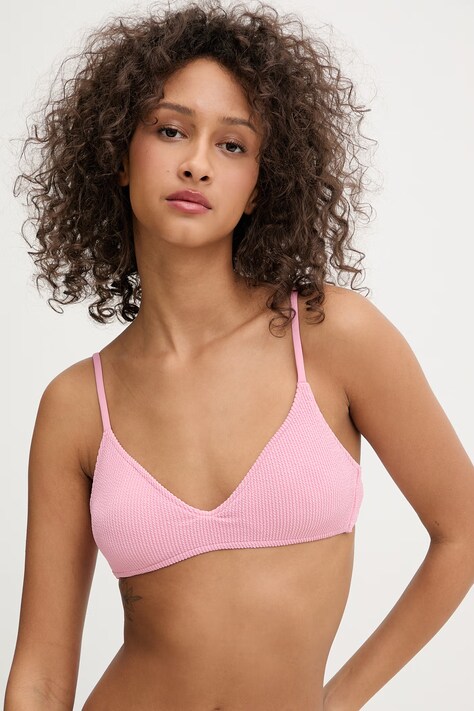 women'secret biustonosz kąpielowy kolor beżowy lekko usztywniona miseczka 6483761