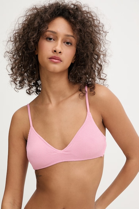 women'secret biustonosz kąpielowy kolor beżowy lekko usztywniona miseczka 6483761