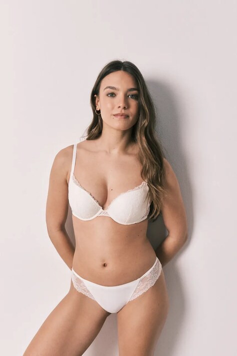 women'secret biustonosz kolor beżowy wzorzysty 3543147.149.152