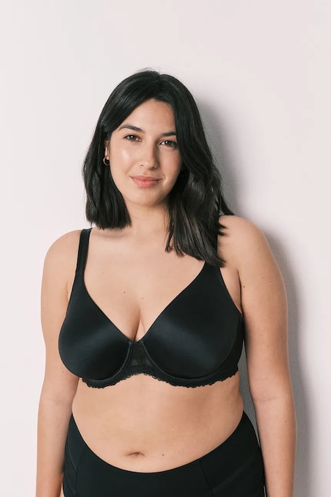 Podprsenka women'secret čierna farba, čipkovaná, jednofarebná, 3543186.189.192