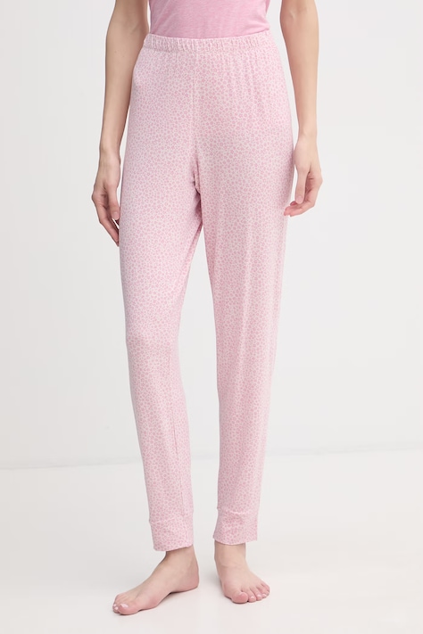 United Colors of Benetton spodnie piżamowe damskie z wiskozy różowe 38C83F04Z