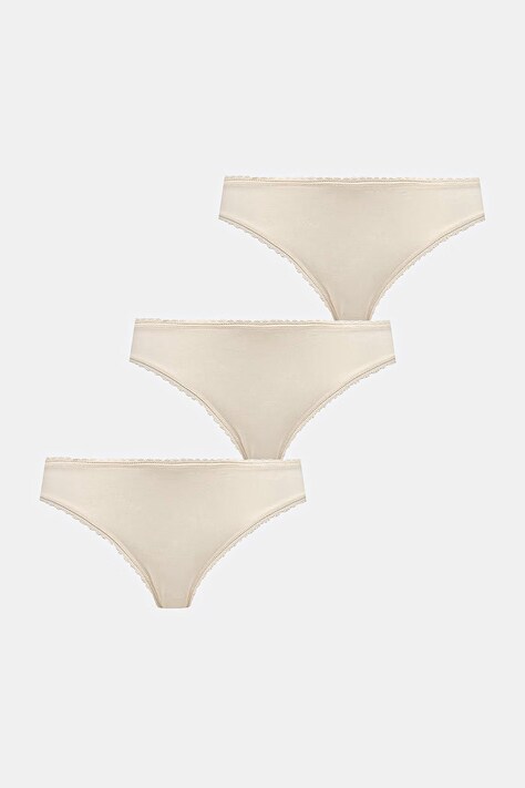 United Colors of Benetton klasične ženske modalne hlačke, paket 3 kosov bež 3OVL1S02Z