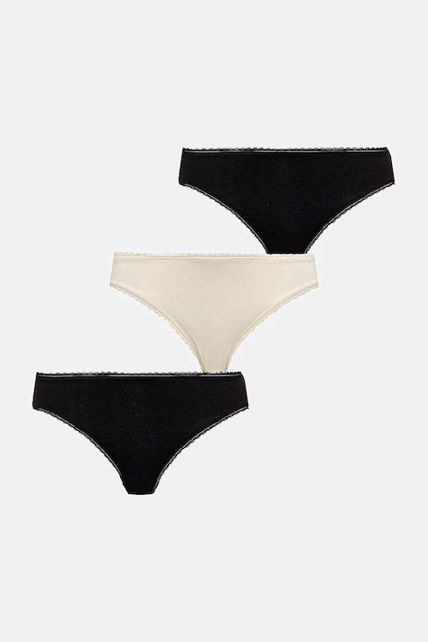 United Colors of Benetton klasične ženske modalne hlačke paket 3 kosov bež 3OVL1S02Z