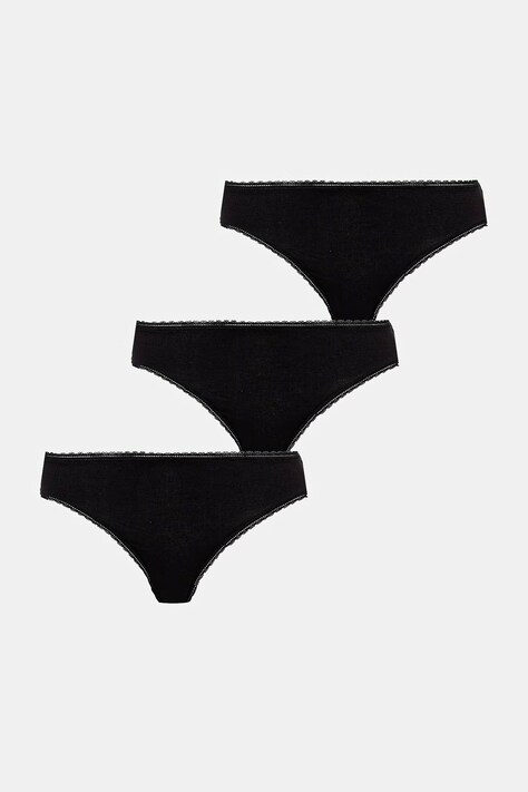 United Colors of Benetton klasične hlačke ženske modalne paket 3 kosov črne 3OVL1S02Z