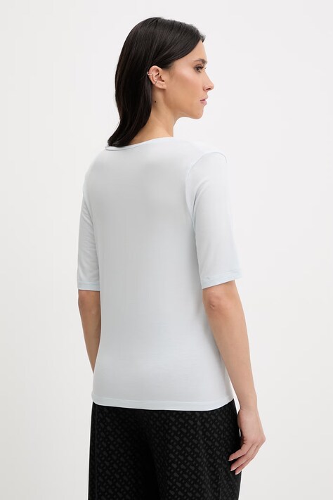 United Colors of Benetton t-shirt piżamowy z dodatkiem jedwabiu damska kolor niebieski 3UEV3M08C