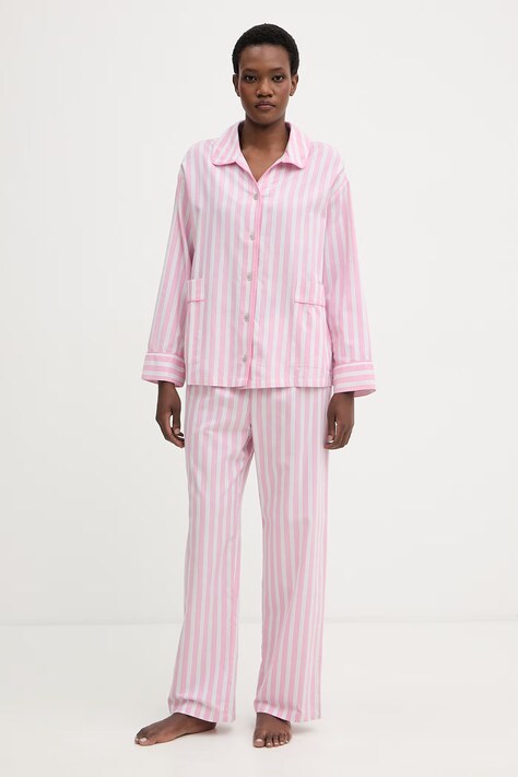 United Colors of Benetton piżama dwuczęściowa damska bawełniana różowa 4FCL3P010