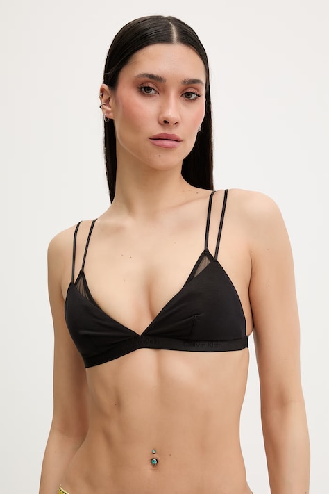 Calvin Klein Underwear biustonosz trójkątny z modalem czarny LV00QF8730