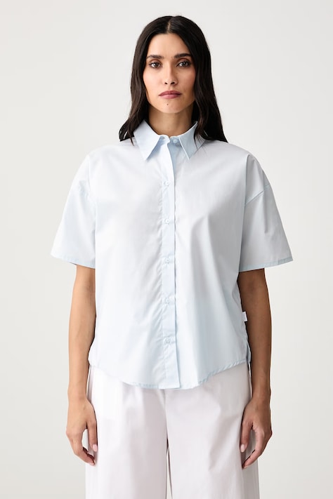 Calvin Klein Underwear Camicia da pigiama da donna in cotone blu LV00QS7654