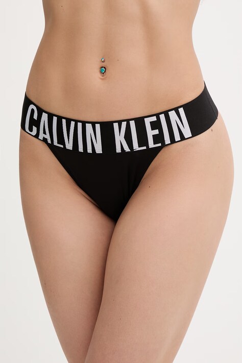 Calvin Klein Underwear stringi damskie czarne LV00QF8752