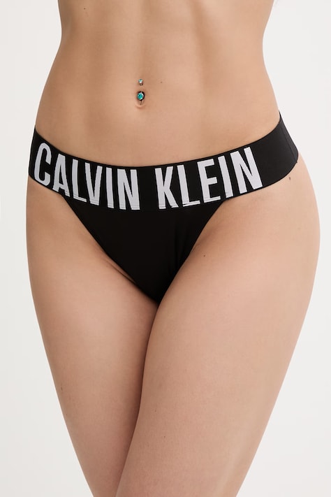Calvin Klein Underwear tangá dámske čierne LV00QF8752