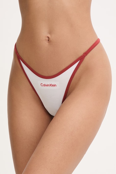 Calvin Klein Underwear στρινγκ γυναικεία με βαμβάκι λευκά LV00QF8892