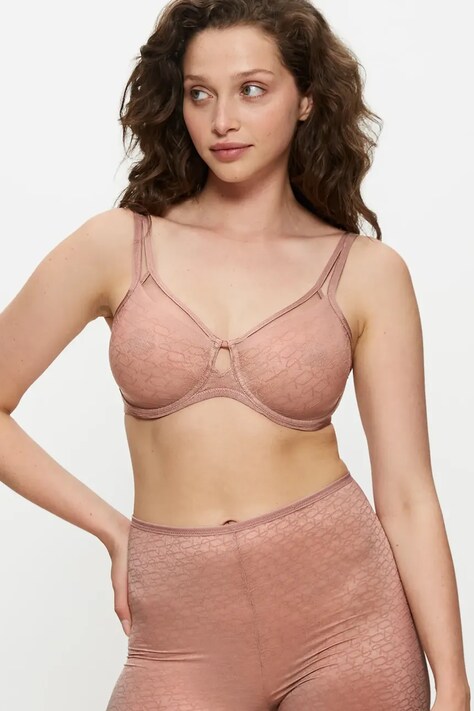 Podprsenka Triumph Signature Sheer hnědá barva, hladká, 10215906