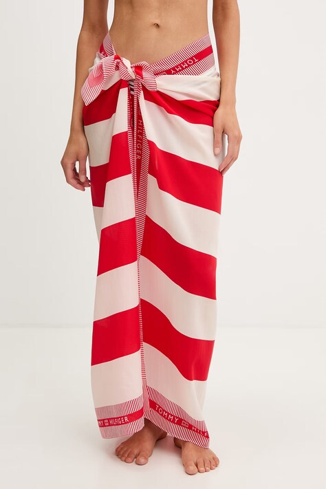 Tommy Hilfiger pareo dámské červené UW0UW06423