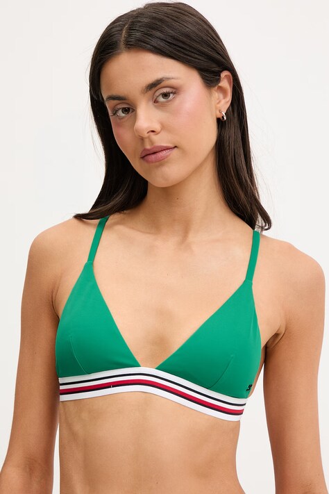 Tommy Hilfiger Μπικίνι τοπ γυναικείο πράσινο UW0UW06350
