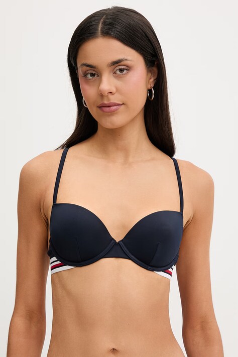 Tommy Hilfiger Μπικίνι τοπ γυναικείο σκούρο μπλε UW0UW06352