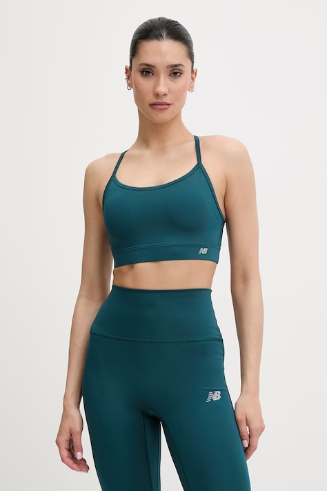 New Balance спортен сутиен Yoga тюркоазен WB51039AAV