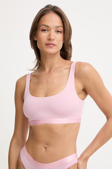 Tommy Hilfiger bralette με μοντάλ ροζ UW0UW06256