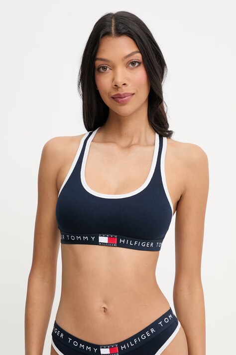 Tommy Hilfiger nedrček z bombažem mornarsko moder