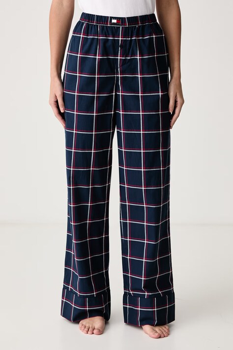 Tommy Hilfiger Spodnie piżamowe damskie bawełniane granatowe UW0UW06502