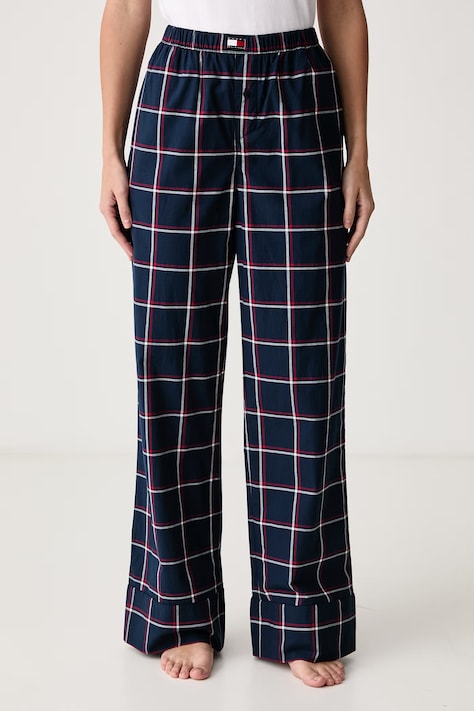 Tommy Hilfiger Spodnie piżamowe damskie bawełniane granatowe UW0UW06502