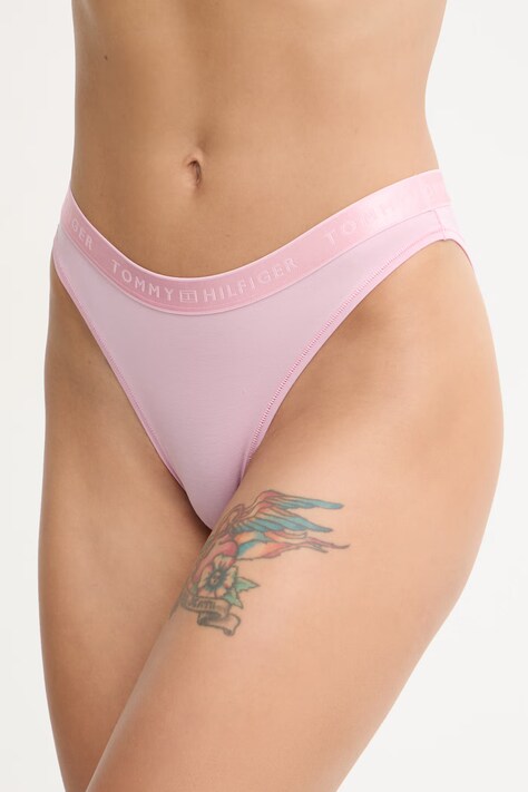 Tommy Hilfiger nohavičky dámske z modalu ružové UW0UW06261