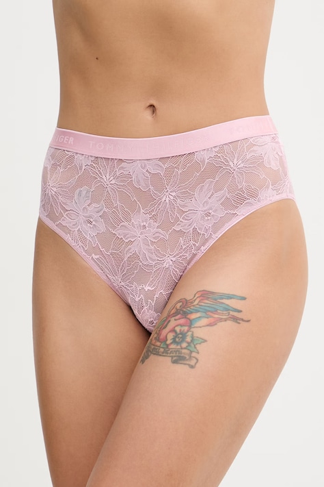 Tommy Hilfiger figi damskie koronkowe różowe UW0UW06269