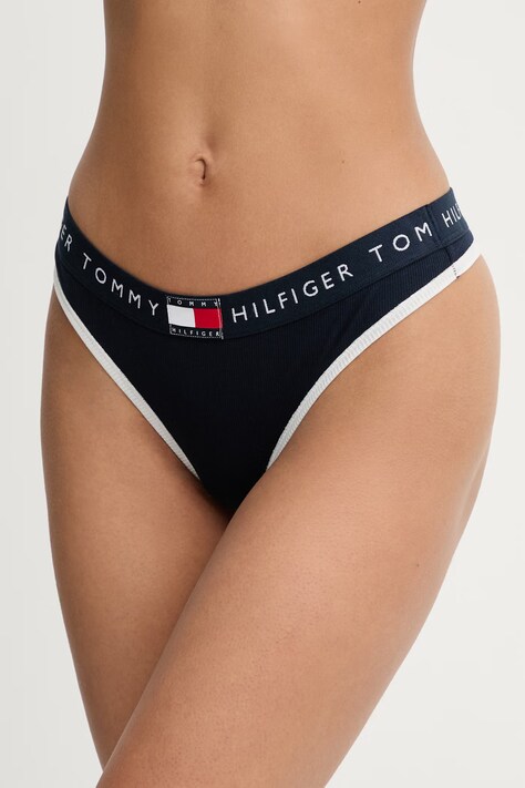 Tommy Hilfiger tange ženske s pamukom mornarsko plave UW0UW06581