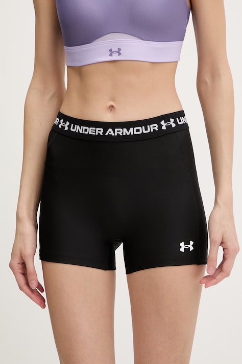 Under Armour szorty sportowe damskie HeatGear czarne high waist 6010725