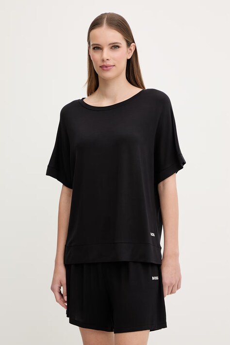 Pidžama BOSS Element_Short Set za žene, boja: crna, 50561022